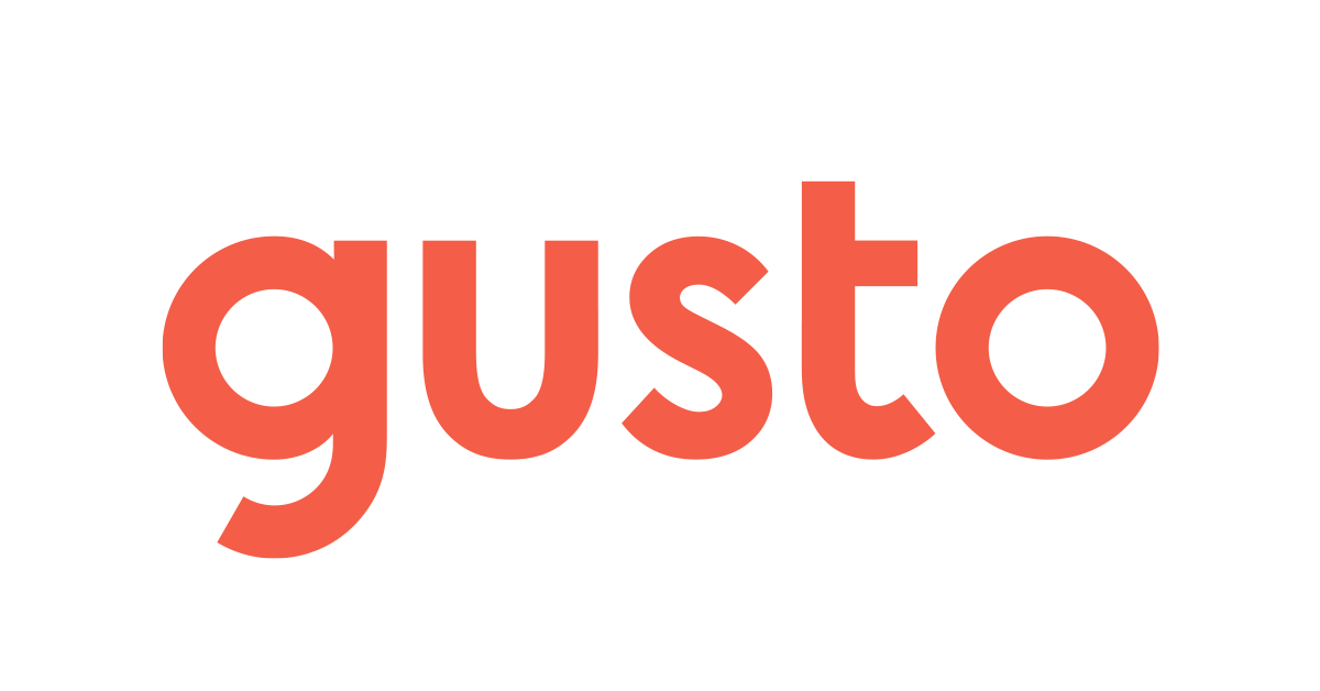 Gusto logo recommended payroll software by marketing expert daniel bussius